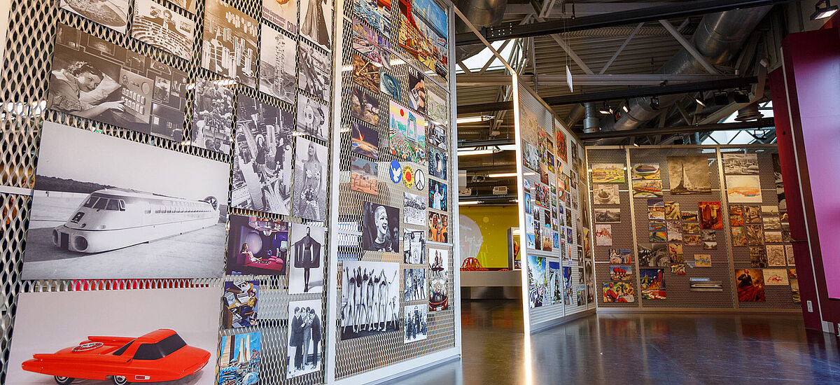 Visionenwand in der Ausstellung "Neue Arbeitswelten"