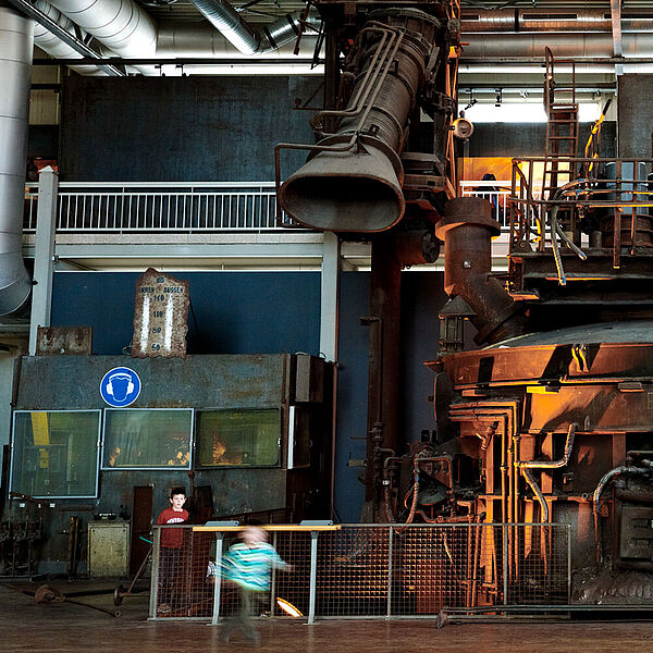 Der Elektrolichtbogenofen in der Stahlhalle der DASA 