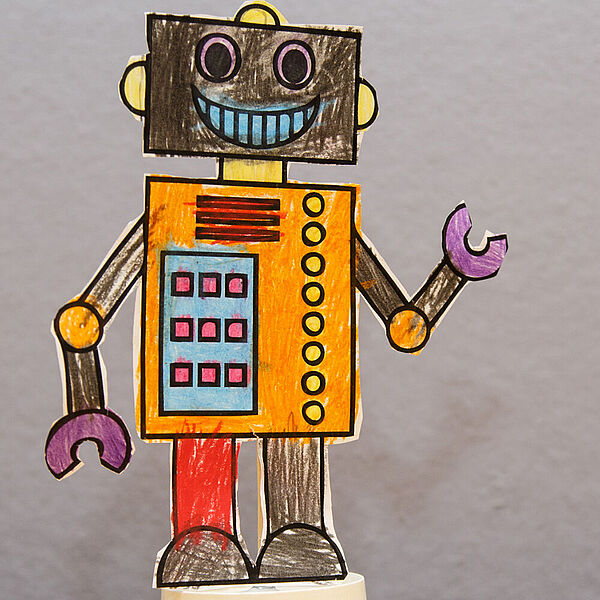 Papier-Roboter aus einer DASA Bastelaktion