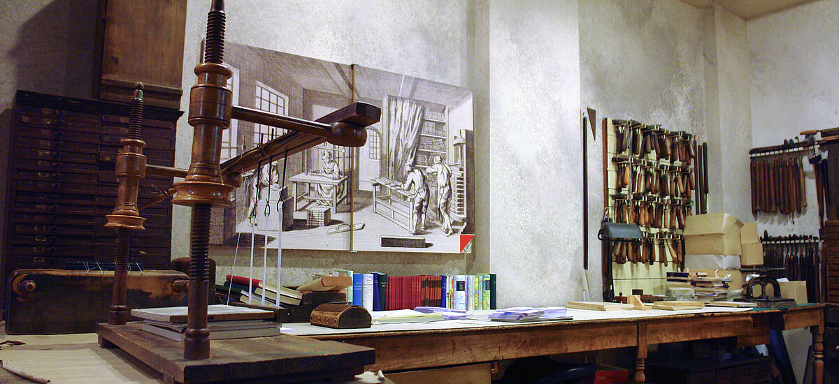 Die Buchbinderwerkstatt in der DASA