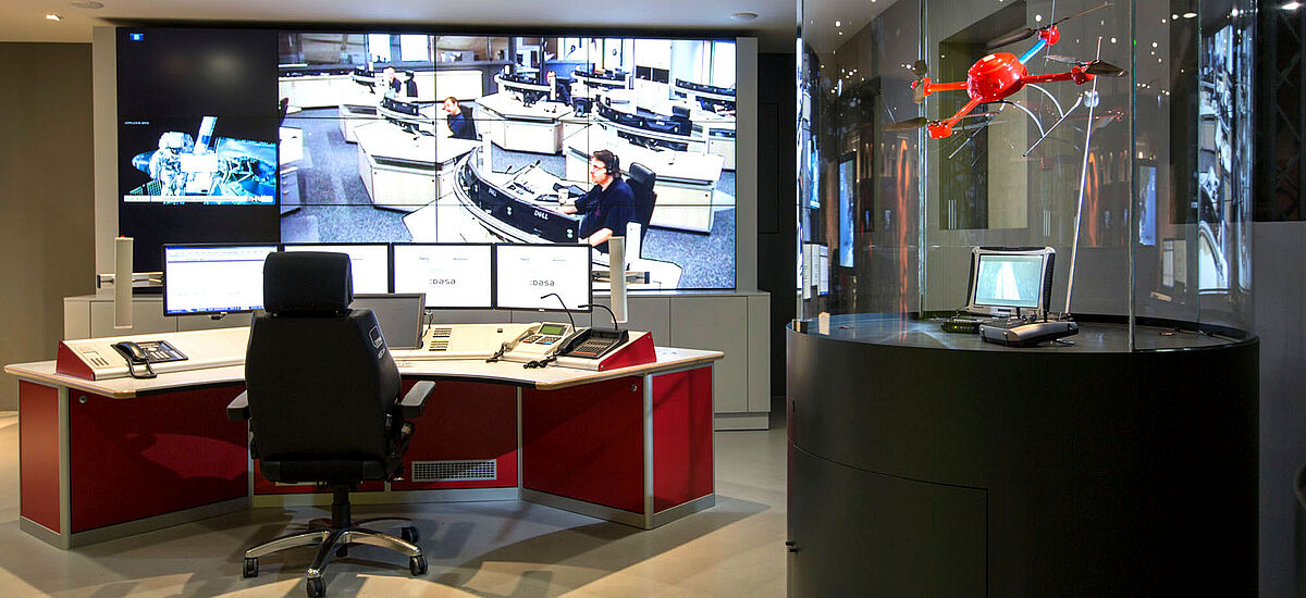 Originalgetreuer Einsatzleitplatz der Feuerwehr Dortmund als Exponat